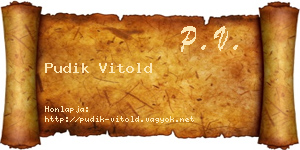 Pudik Vitold névjegykártya
